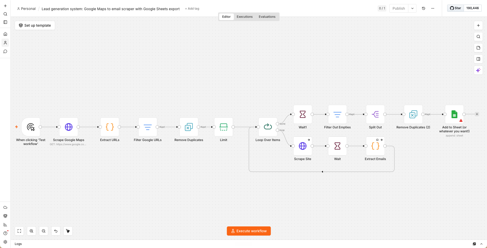 Google Maps email scraper — preview